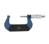 HELEVIA Micrómetro Exterior, Rango de 50-75 Mm, Graduación de 0.01 Mm, Micrómetro Maquinista de Precisión de 0.01 Mm con Caja de Almacenamiento de Llave Estándar