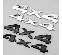 HELEVIA Pegatina con Logotipo 4X4, Calcomanía de Emblema de Metal Personalizada para Automóvil, Pegatina 4X4 Impermeable para Camión, Motocicleta, Scooter, Fácil de Usar y Reemplazar, (Como se
