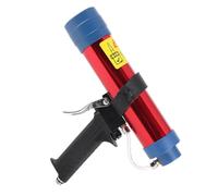 HELEVIA Pistola de Pegamento de Vidrio Ajustable, Control del Caudal del Sellador, bajo Nivel de Ruido, Control de Calidad, Estándar de 310 Ml, con Perilla de Ajuste de Presión, para