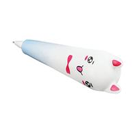 HELEVIA Pluma de Descompresión de Espuma Viscoelástica, con Recambio de Gel Negro de 0,5 Mm para Aliviar el Estrés, Oficina, Escuela (gato rojo naranja)