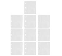 HELEVIA Protector de Tarjeta de PVC Transparente, con Cremallera Resellable Impermeable para Tarjeta de Identificación de Trabajo, Tarjetero de Vacunación, 10 Uds.