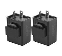 HELEVIA Relé Intermitente de Señal de Giro LED para Motocicleta, Ajustable de 2 Pines para Motocicleta ATV Scooter, con Luces de Dirección Frecuencia de Parpadeo, para Fijar Parpadeo