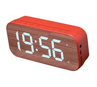 HELEVIA Reloj Despertador con Altavoz Bluetooth y Pantalla Digital de