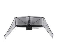 HELEVIA Robot de Tenis de Mesa, Máquina Lanzadora Automática de Pelotas con Velocidad Ajustable de Giro y Aterrizaje, para Práctica de Entrenamiento con de Red (Enchufe Europeo)