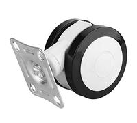 HELEVIA Ruedas de Freno de 4 Piezas de 3 Pulgadas, Rueda Giratoria de PU con Freno Fijo Silencioso, para Mochilas, Maletas, Carros, Camiones de Comida, Camiones Ligeros