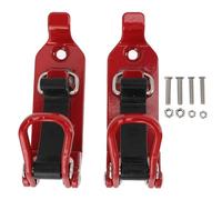 HELEVIA Soporte de Pala para Portaequipajes de Techo, Abrazadera de Soporte de Hacha de Aleación de Zinc con Kit de Montaje de Goma Metálica para Coches, Camiones, , Vehículos Todo (Roja)