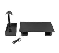 HELEVIA Soporte Elevador para Monitor, Estante de Escritorio Ajustable para Computadora Portátil con 4 Puertos USB, Soporte para Auriculares, Caja de Almacenamiento, para Computadoras,