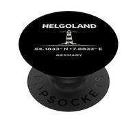Helgoland Alemania Faro Coordenadas Mar del Norte PopSockets PopGrip Adhesivo