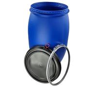 HELGUEFER - Bidon 220L Azul con Cierre Ballesta | Garrafa Plastico PEHD | Uso Alimentario y ADR | Bidón de Agua Óptimo, Fácil de Usar, Cierre Hermético | Garrafa Resistente y Apilable