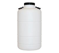 HELGUEFER - Bidon Agua 50L Boca Ancha | Deposito Agua PEHD Apto Uso Alimentario y ADR | Tapa con Obturador y Dos Asas Laterales | Bidon Reutilizable y Facil Llenado