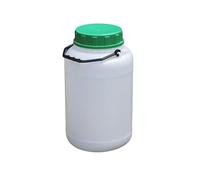 HELGUEFER - Bidon Agua 5L Boca Ancha | Deposito Agua de Plástico PEHD | Apto Uso Alimentario | Bidon Resistente y Reutilizable | Contenedor Redondo con Asa Plástico y Tapa verde
