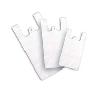 HELGUEFER - Bolsas Camiseta 40 x 60 cm - Paq. 100 ud. - 70% Recicladas - Galga 200 Bolsas Resistentes para Comercio, Alimentación, Tiendas y Uso Doméstico
