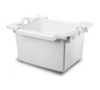 HELGUEFER Cubeta plastico Apilable 100L | Caja Plastico Almacenaje Resistente y Ergonómica, Polietileno, 770x600x430mm | Uso Alimentario y Industrial | Fácil Limpieza