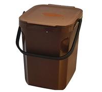 HELGUEFER-Cubo Basura ORGÁNICO 10 L MARRÓN con Tapa