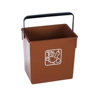 HELGUEFER -Cubo basura Reciclar marron -organico- 28x20,5x27 cm.C/Asa 12l.