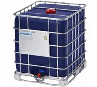 HELGUEFER - Depósito 1000 litros Azul | Contenedor para Líquidos Protección UVA, Reforzado Homologado ADR | Polietileno Alta Densidad + Jaula | Palet Metálico | Uso Industrial