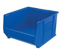 HELGUEFER - Gaveta Organizadora Apilable Mediana Azul | Caja de Plástico con Abertura Frontal | Contenedor Polipropileno 300 × 220 × 180 mm | Ideal para Taller, Almacén u Oficina