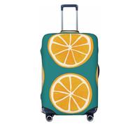 Helhappy Funda de equipaje de viaje, protector de maleta, lindo panda luna, lavable, elastano, funda elástica para equipaje, 45,7 a 81,3 cm, Naranja y limón, S