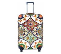 Helhappy Funda para equipaje de viaje, protector de maleta, romántico, rojo y rosa, con estampado sexy, lavable, elastano, elástico, para equipaje, 45,7 a 81,3 cm, Mandala bohemio, M