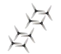 hélice 4 pares de hélices 3016 con orificio de montaje de 1,5 m/2mm, 3 pulgadas, 3 paletas, accesorios de PC CW CCW/apto for Dron de carreras con visión en primera persona Reemplazar pieza(2mm Grey)