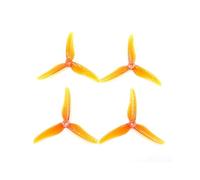 Hélice de 3 aspas T5146 4,6 pulgadas, palas aerodinámicas reforzadas 5,1 for sistema POPO, Dron carreras con visión en primera persona, 2 pares(Orange)