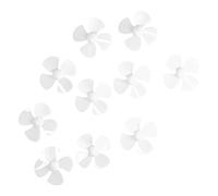 Hélice de 4 palas Hélices de plástico para barcos de 60 mm, juego de 10 piezas con orificio de 2 mm para juguetes de bricolaje, modelos de automóviles con control remoto, material (Transparente)