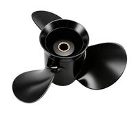Hélice de barco de 10 ranuras de 9.9 x 11 pulgadas para Mercury Black Max Tohatsu Nissan 25HP 28HP 30HP 25-30 HP Motor fueraborda, 9.9 x 11 reemplazan 9 1/2x11 Pitch (9.5 x 11P) Motor Prop, 48