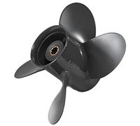 Hélice de barco de aluminio diseñada para motores Honda de 8 a 20 HP, cuenta con cuatro cuchillas y dimensiones optimizadas de 9 25 y paso de 10