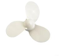 Hélice de barco marino de 7 1/4 x 5-a hecha de aleación de aluminio para motor fuera de borda de 2 hp de 10 mm, color blanco, diseño de tres hojas, adecuado para buques pequeños, barcos de pesca