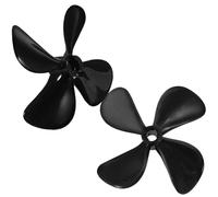 Hélice de Barco RC de Tres Palas, 4mm, 1 Par, Negra | Pc, Rotación Horaria y Antihoraria, para Recambio y Mejora de Modelos, Repuesto para Casco Pequeño