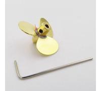 Hélice de cobre de 12mm, 14mm, 16mm, 20mm, 23mm, Mini accesorio de 3 aspas, mano izquierda y derecha for barco a control remoto con eje de 2mm, submarino marino, 1 ud.(D16mm Left Hand)