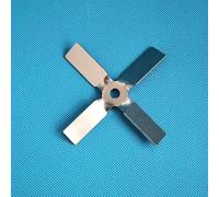 Hélice de hoja cruzada de acero inoxidable 304 for mezclador de laboratorio-diámetro de 4 cm a 10 cm, cuatro cuchillas, opciones de 30° y 45°-1 unidad(7cm 30degree)