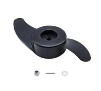 Hélice de motor fueraborda de plástico compatible con motores de arrastre de empuje de 26 a 88 libras con orificios centrales de 9,5 mm y 8 mm, color negro, dos unidades para kayaks, canoas, barcos