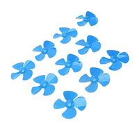 Hélice de plástico, accesorios giratorios de 4 aspas con agujero de 2 mm para manualidades de juguetes (azul)
