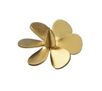 Hélice for Barco RC, 20 mm, Seis Palas de Cobre, Eje de 2 mm, Giro a la Derecha (Sentido horario), 1 Pieza