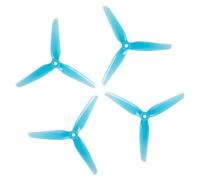 Hélice HeadsUp Racing R38 5138 de 5,1 Pulgadas, 3 Palas, Azul, Compatible con Motor XING 2207 for dron FPV(Gray)