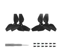 Hélice ligera compatible con cámara de vuelo de mano Neo 2016S compatible con accesorios para drones, paletas y ventiladores alas (2 pares, negro)
