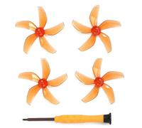 Hélice plegable de 5 palas compatible con DJI NEO Drone, coloridas palas circulares multicolor, accesorios for drones.(Orange Two pair)