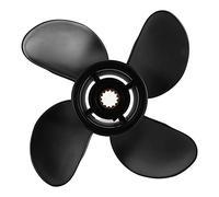 Hélices de motor de barco KIMISS, hélice externa de alto empuje, 4 cuchillas, aleación de aluminio de 13 dientes, apta para motor 35-60HP