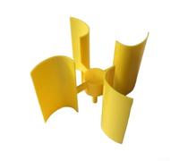 Hélices Viento Nylon para Carbono Kit DIY 4 Palas Amarillo Hélices | DIY kit, 4 blades, 100mm diameter, low vibration, 5V output, yellow ABS material