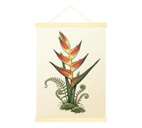 Heliconia - Lienzo decorativo para colgar en la pared, diseño botánico de hojas de helecho tropical, color verde, pintura de pared, dormitorio, sala de estar, oficina, decoración de 30,5 x 40,6 cm