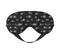 Helicopter - Máscara de ojos opaca suave de doble cara para relajación, presión cero