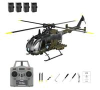 Helicóptero a control remoto sin barra sin barra C180 de un solo rotor con despegue/aterrizaje de una tecla, 2.4G 6CH 6 ejes Gyro Helicóptero RC sin escobillas con retención de altitud barométrica +