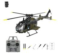 Helicóptero a control remoto sin barra sin barra C180 de un solo rotor con despegue/aterrizaje de una tecla, 2.4G 6CH 6 ejes Gyro Helicóptero RC sin escobillas con retención de altitud barométrica +