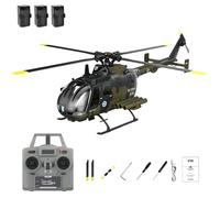 Helicóptero a control remoto sin barra sin barra C180 de un solo rotor con despegue/aterrizaje de una tecla, 2.4G 6CH 6 ejes Gyro Helicóptero RC sin escobillas con retención de altitud barométrica +