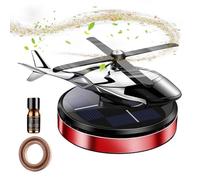 Helicóptero giratorio de energía solar, elegante dispensador de fragancia para coche, dispositivo de aromaterapia impulsado por energía, ambientador giratorio de aleación de aluminio con botellas de