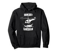Helicóptero piloto con Texto en inglés I'Ll Be In My Office Sudadera con Capucha