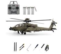 Helicóptero RC 1/48 2.4G 6CH C170 AH-64D Flybarless con motor sin escobillas, posicionamiento de flujo óptico y retención de altitud TOF, vuelo invertido de una tecla, aficionado al vuelo en