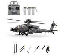 Helicóptero RC 1/48 2.4G 6CH C170 AH-64D Flybarless con motor sin escobillas, posicionamiento de flujo óptico y retención de altitud TOF, vuelo invertido de una tecla, aficionado al vuelo en
