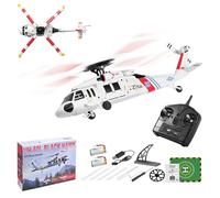 Helicóptero RC K270 para adultos helicóptero RC sin barra estabilizadora con motor sin escobillas UH-60L 4CH modelo de juguete RC para aficiones al aire libre con acelerador ajustable(2 Batteries)